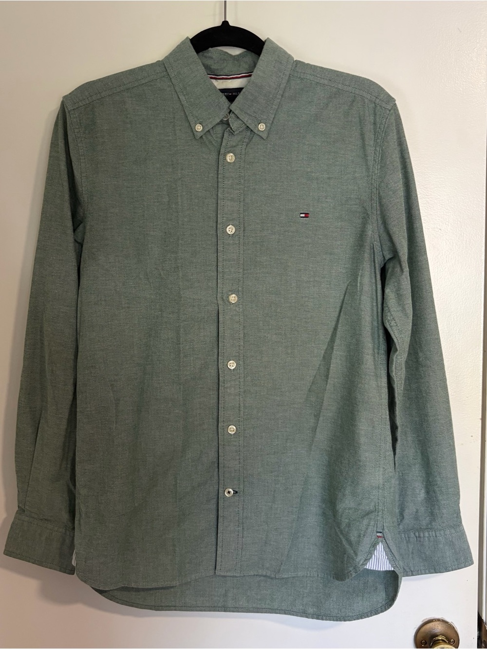 Tommy Hilfiger Green Button-Down Long Sleeve Shirt